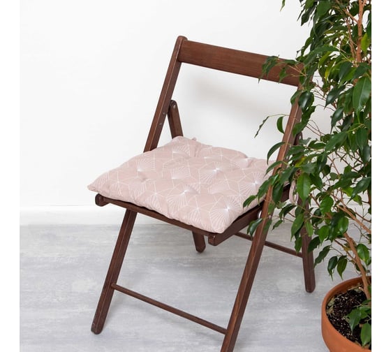 Сидушка на стул Доляна Geometry 42x42x7 см, 100% хлопок, 164 г/м2 7533943