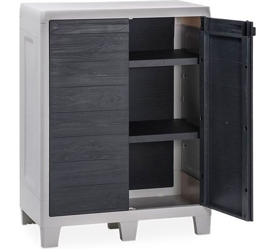 Уличная тумба TOOMAX WOODY'S XL 2 двери, глубокая, 2 полки, антрацит Z075R032
