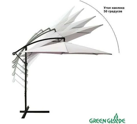 Зонт садовый Green Glade серый 6002