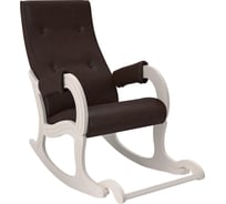 Кресло-качалка Комфорт Модель 707, Дуб шампань, кожзам Real Lite DK Brown 74801