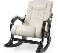 Кресло-качалка Мебелик Сенатор, Модель 77 экокожа белый, каркас венге 8395