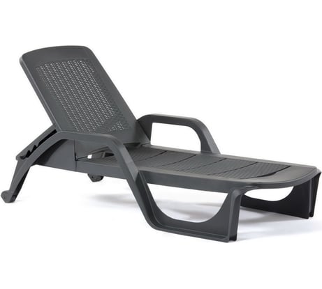 Стопирующийся шезлонг BICA B:rattan NILO коричневый 180.3