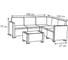 Комплект мебели BICA NEBRASKA CORNER Set белый 9075 5