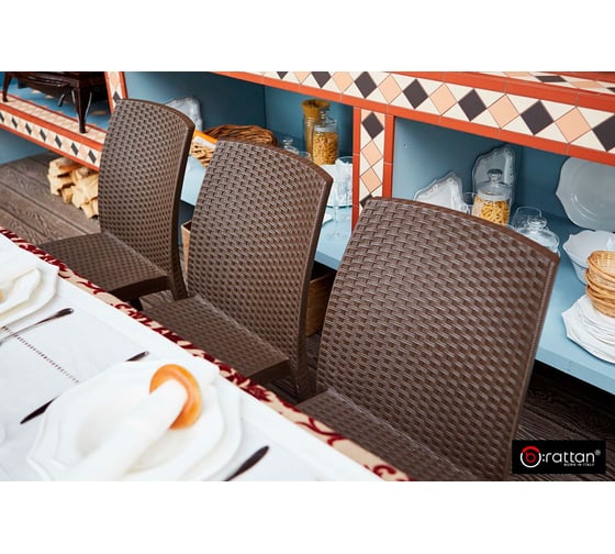 Стул без подлокотников B:rattan VIRGINIA коричневый 9095.3