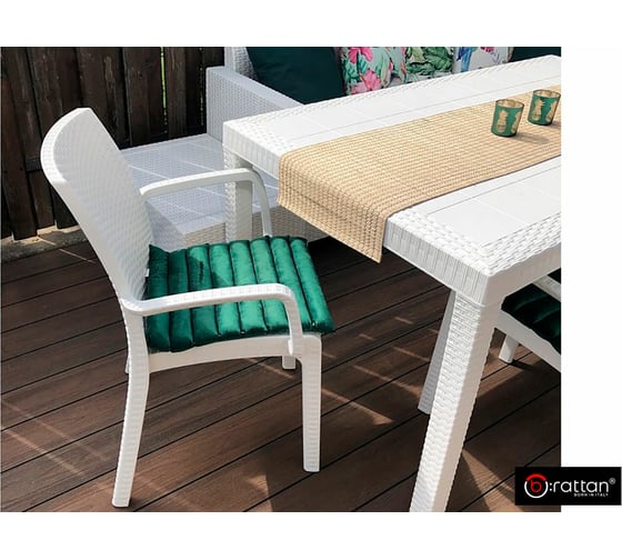 Стул с подлокотниками B:rattan INDIANA белый 9093