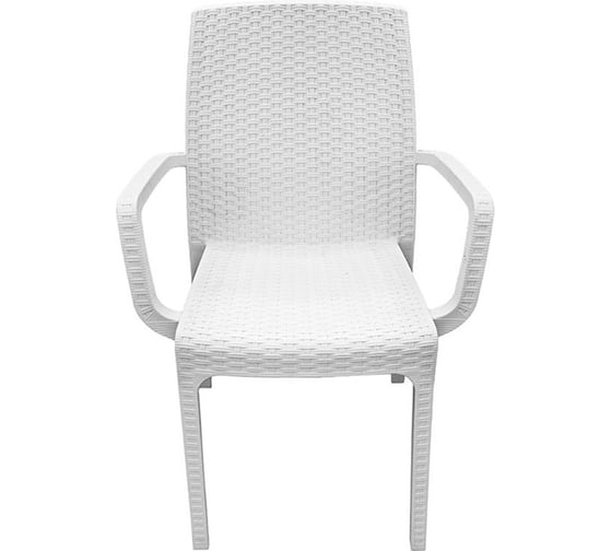 Стул с подлокотниками B:rattan INDIANA белый 9093
