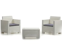 Комплект мебели НЕБРАСКА ТЕРРАСА Сет/NEBRASKA TERRACE Set (стол, 2 кресла), белый B:rattan 9073