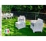 Комплект мебели НЕБРАСКА ТЕРРАСА Сет/NEBRASKA TERRACE Set (стол, 2 кресла), белый B:rattan 9073 11