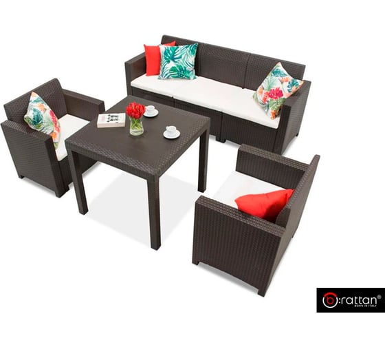 Стол B:rattan Dallas 800х800мм, коричневый 9096.3
