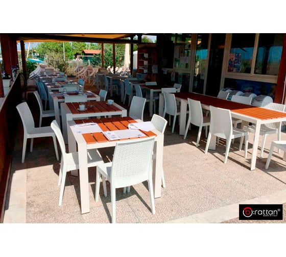 Стул без подлокотников B:rattan VIRGINIA белый 9095