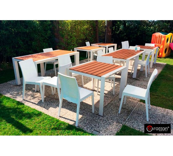 Стул без подлокотников B:rattan VIRGINIA белый 9095