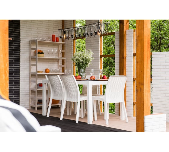 Стул без подлокотников B:rattan VIRGINIA белый 9095
