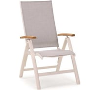 Кресло садовое складное КАВАЛЕЗ алюминий, текстилен белый, подлокотники бук ООО "Фотон" Konway E.47762000