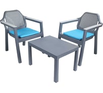 Набор мебели Архимед EASY COMFORT color 2 кресла, стол, серый/голубой Р6033СГ 32872056