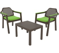 Набор мебели Архимед EASY COMFORT color 2 кресла, стол, венге/зеленый Р6033ВЗ