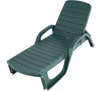 Шезлонг Элластик-Пласт Прованс тёмно-зелёный ЭП 136103тз