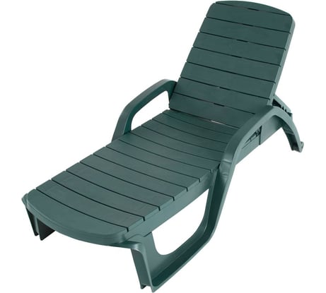 Шезлонг Элластик-Пласт Прованс тёмно-зелёный ЭП 136103тз