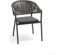 Кресло садовое МАТЕРА с подушкой, алюминий/роуп, антрацит ООО "Фотон" Konway E7063