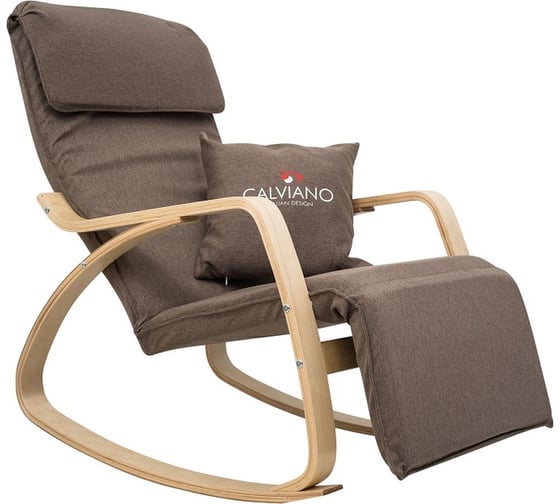 Кресло-качалка Calviano Comfort 1 коричневое 4816087401038 1