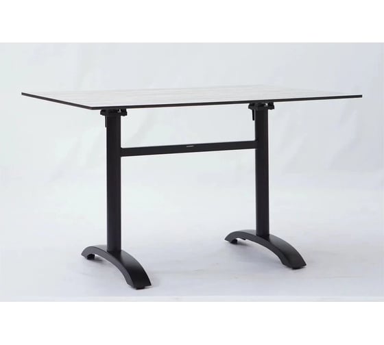 Складной стол Konway Solid Top Easy 120x80, montpellier/black, для дома, дачи, бани, балкона, веранды, террасы KN-3158/KN-Solid.12080.214