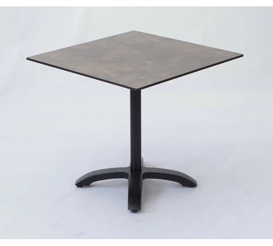 Стол Konway Solid Top Easy 80x80, rostbraun/black KN-3058/KN-Solid.8080.223