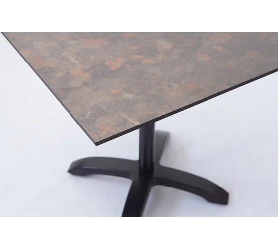 Стол Konway Solid Top Easy 80x80, rostbraun/black KN-3058/KN-Solid.8080.223