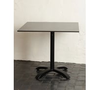 Стол Konway Solid Top Easy 80x80, dark moon/black KN-3058/KN-Solid.8080.919