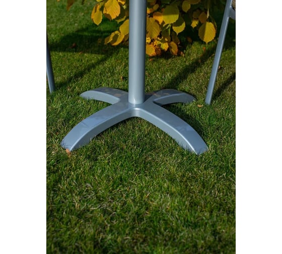 Стол Konway Solid Top Easy 80x80, beton/silver KN-3059/KN-Solid.8080.241