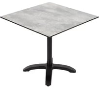 Стол Konway Solid Top Easy 80x80, beton/black KN-3058/KN-Solid.8080.241