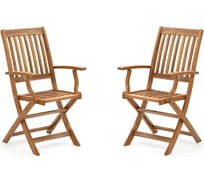 Стул из акации JOYGARDEN OXFORD складной с подлокотниками, комплект 2 шт 31905/31905