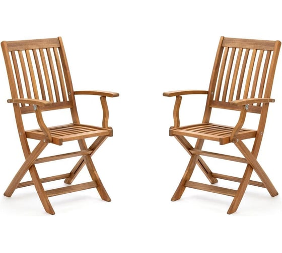 Стул из акации JOYGARDEN OXFORD складной с подлокотниками, комплект 2 шт 31905/31905