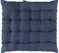 Подушка на стул Tkano Essential из стираного льна, синего цвета, 40x40x4 см TK22-CP0001