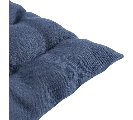 Подушка на стул Tkano Essential из стираного льна, синего цвета, 40x40x4 см TK22-CP0001