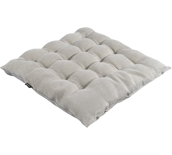 Подушка на стул Tkano Essential из стираного льна, серого цвета, 40x40x4 см TK22-CP0002