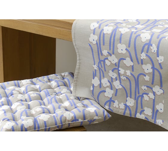 Подушка на стул Tkano Scandinavian touch из хлопка, с принтом Полярный цветок, 40x40 см TK22-CP0019
