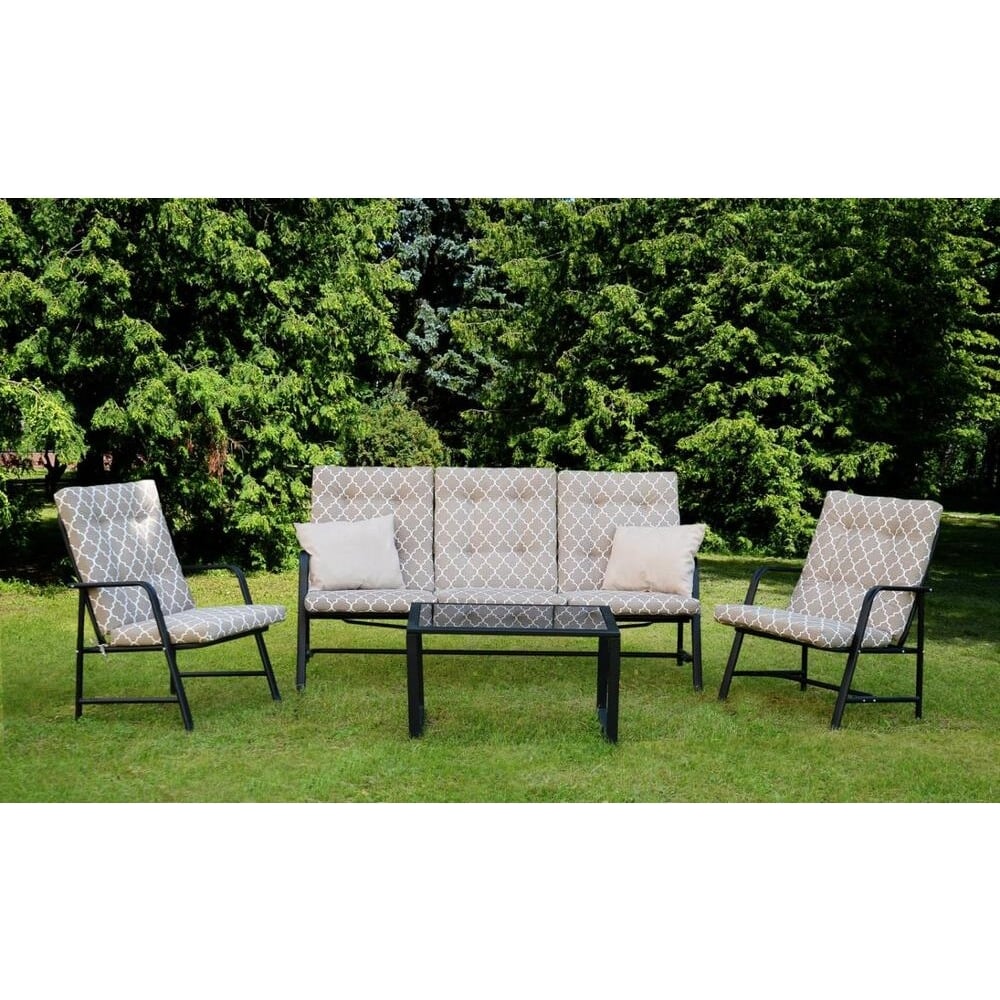 Набор мебели OLSA Глория-2 1уп (диван+2 кресла+прямоуг.стол) (каркас ...