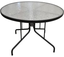 Стол к набору Garden story Марсель арт. Ø100см (каркас черный, столешница прозрачная) SC-122T