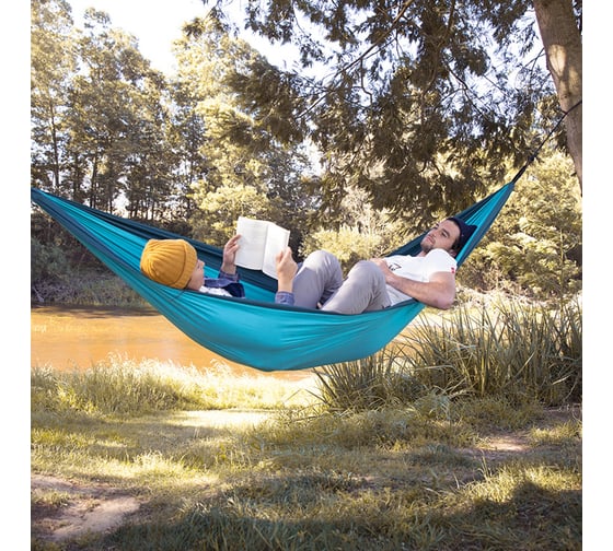 Гамак 2-местный Naturehike Ultralight NH21DC011 340T, синий, 6927595713594