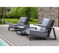 Набор садовой мебели GreenWeen KORFU S2 цвет LAVA, 3 предмета: 2 кресла, столик GW-AL-KORFU-LAVA-S2