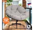 Кресло Tetchair CLOUDE рогожка/металл, 97x98x90-96см, серо-бежевый, 3M 16/2 21515 2