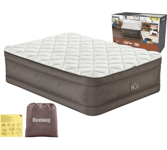 Надувная кровать Fortech 152x203x51см , встр.насос 220В, до 350кг BestWay 69145 BW