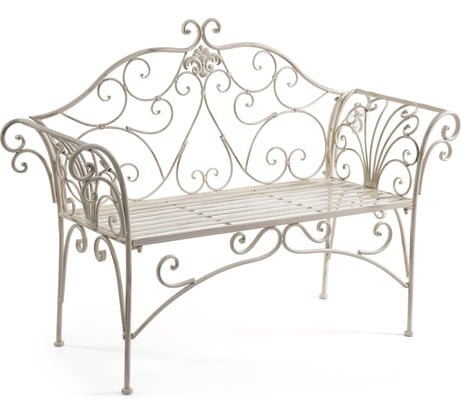 Скамья Tetchair Secret de Maison BEAUJOLAIS (mod. PL08-8574) металл, 136x46x96см, белый антик (antique white) 11880