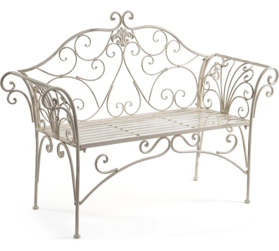 Скамья Tetchair Secret de Maison BEAUJOLAIS (mod. PL08-8574) металл, 136x46x96см, белый антик (antique white) 11880 1