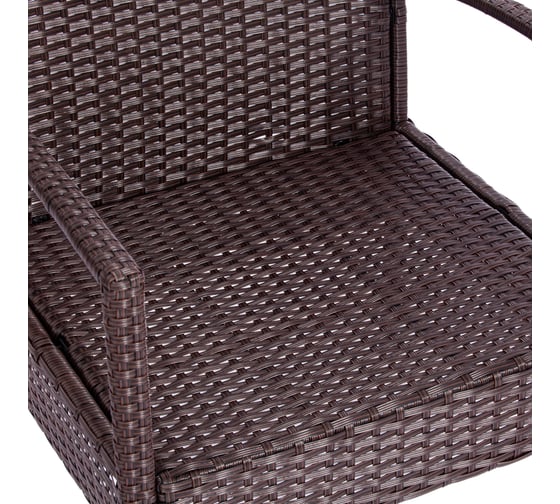 Лаундж сет (диван+2кресла+столик+подушки) Tetchair (mod. 210000) пластиковый ротанг, 106x60x71см/59x60x71см/75x41x38см, коричневый, ткань: DB-02 бежевый 11941
