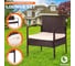 Лаундж сет (диван+2кресла+столик+подушки) Tetchair (mod. 210000) пластиковый ротанг, 106x60x71см/59x60x71см/75x41x38см, коричневый, ткань: DB-02 бежевый 11941 8