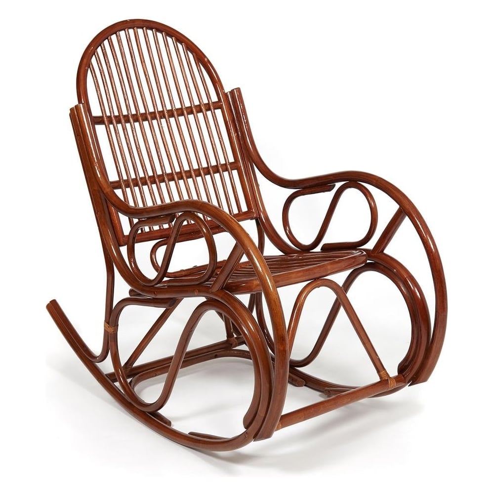 Кресло-качалкаTetchairVIENNA(разборная)/безподушки/ротангtopquality,58x133x102см,Pecan(орех)13397