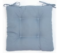 Сидушка на стул с завязками Доляна 2 шт. цв. серый 40x40 см, 100% п/э, габардин 153 г/м2 10344794 33473599