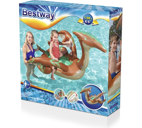 Надувной плотик Bestway Птеродактиль, 135х198см, от 3 лет 41105 BW 004795