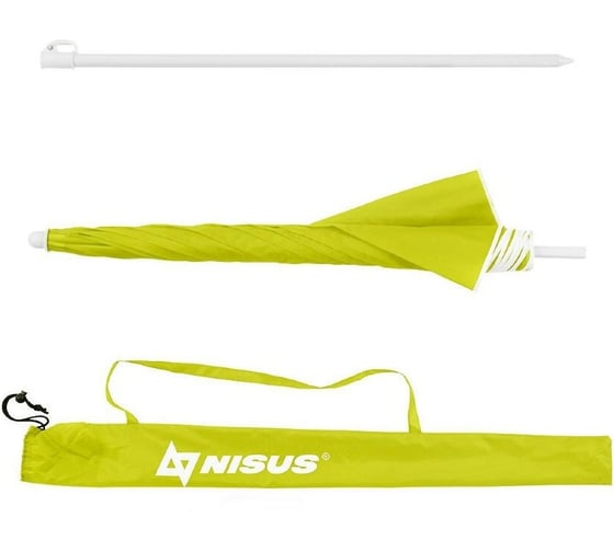 Зонт пляжный Nisus N-200N d 2м, с наклоном, салатовый, 28/32/210D 00000243521