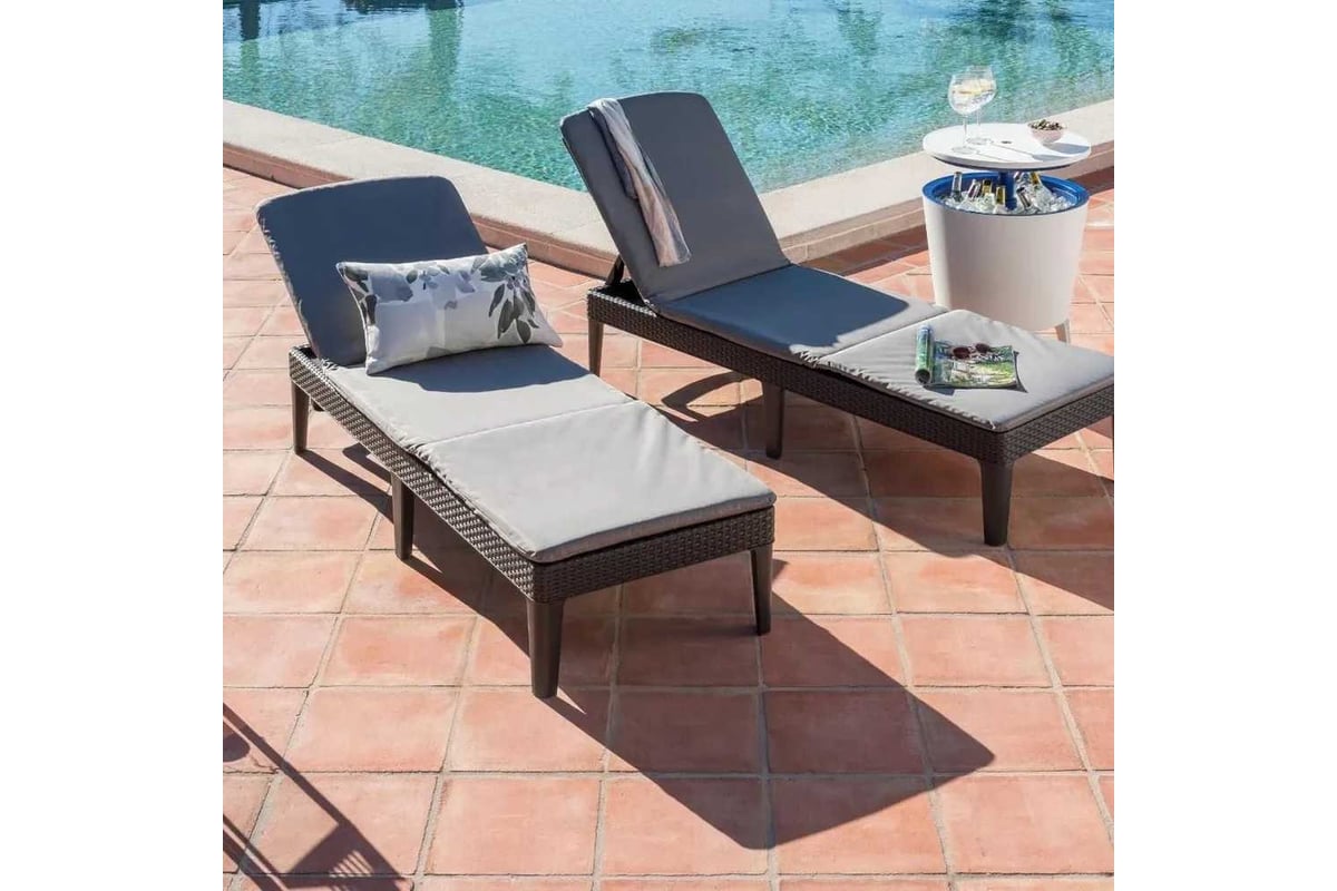 KETER Jaipur Sun lounger with cushion 238416